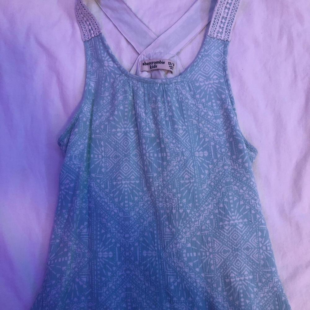 blue abercrombie tank top